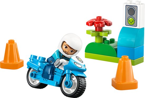 LEGO DUPLO Town - Blauwe Politiemotor Educatief Montessori Speelgoed voor Kinderen - 10471 van LEGO Duplo — afbeelding 5