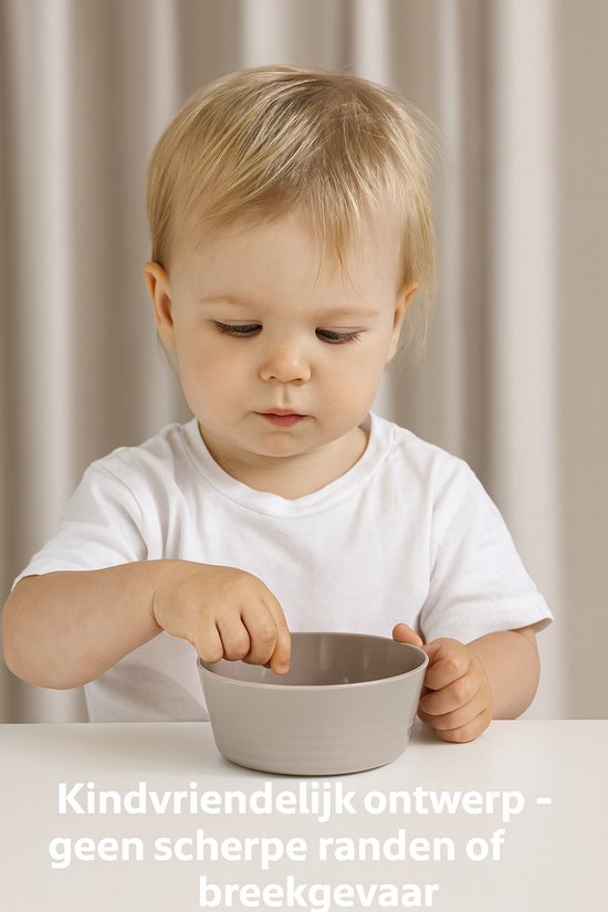 HEM 24-delig Serviesset 6 Persoons - Grijs Kunststof - Picknickset - BPA-vrij & Vaatwasserbestendig - 6x Bord, 6x Kom, 6x Vork, 6x Lepel - Lichtgewicht Plastic Servies - Met HEM Opbergzak van Merkloos — afbeelding 4