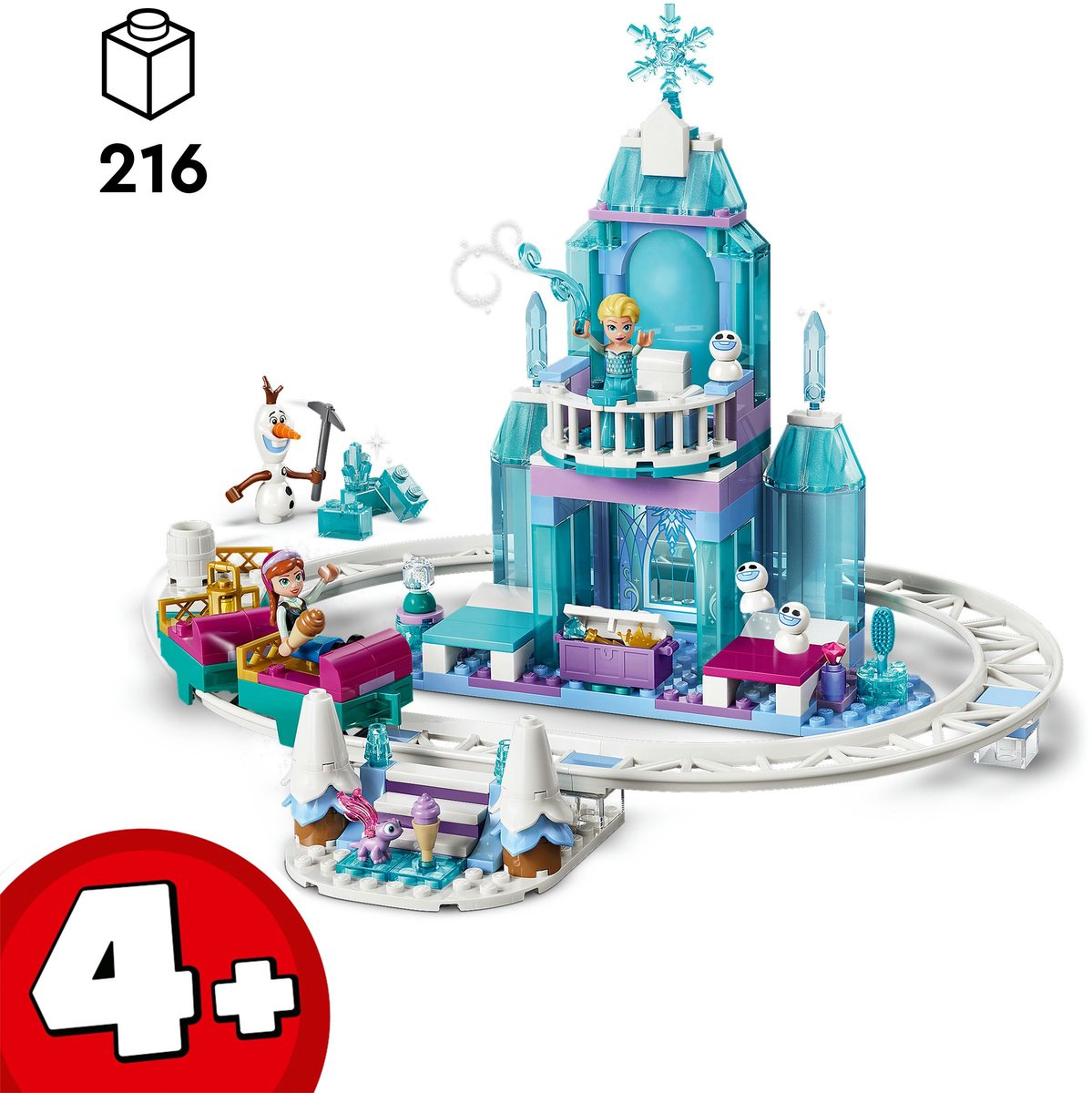 LEGO Disney Frozen - Elsa's IJskasteel en Sneeuwrit Bouwbaar Kasteel Speelgoed voor Kinderen - 43281 – foto 3