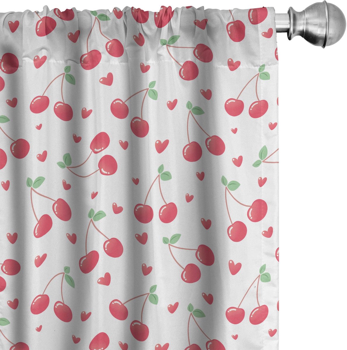 ABAKUHAUS Gordijnen in kersenkleur – 2×75×175 cm – Microvezel – koraalgroen