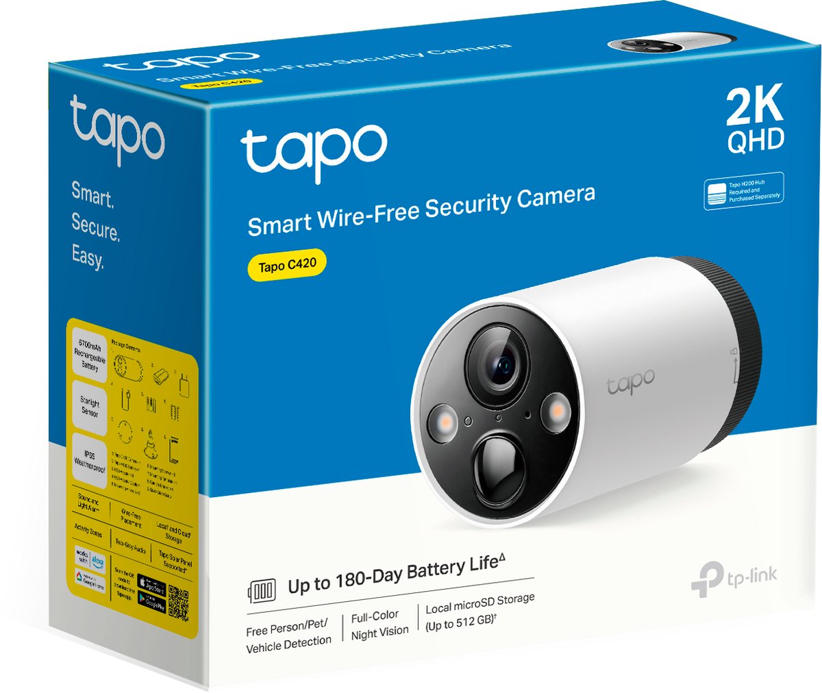 Tapo C420 Beveiligingscamera 2.5K Ultra HD voor Binnen & Buiten - afbeelding 3