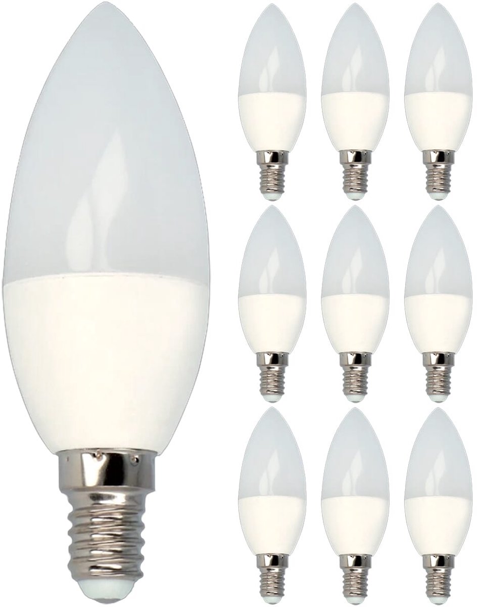 LED line LITE LED Kaarslamp C37 E14 - 6W (vervangt 40W) - 522lm - Ø37mm - 230V - Energiezuinig - 10 stuks