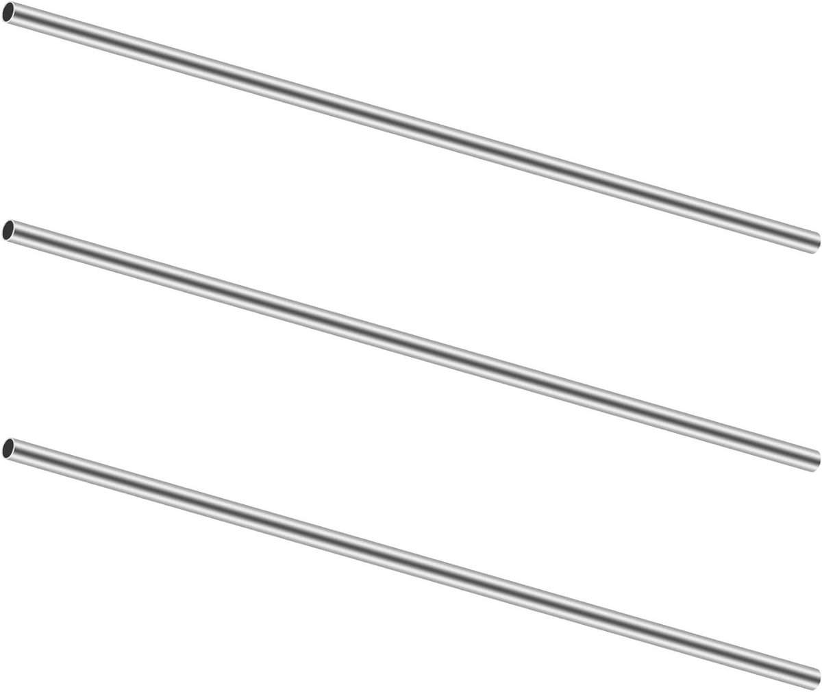 Cosensi - Roestvrijstalen ronde buizen 7mm x 0,2mm x 150mm - 3 stuks Bendable metalen buizen voor DIY ambachten