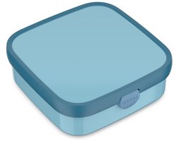 Mepal Bento lunchbox groot Campus - 1.25 l - Inclusief 2 uitneembare lekdichte bentobakjes & vorkje - Cool blue