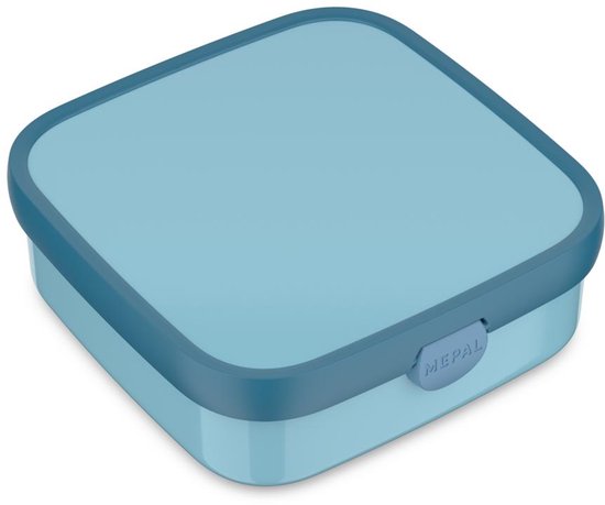 Mepal Bento Lunch Box Grand Campus - 2x 200 + 1250 ml - Comprend 2 boîtes bento amovibles et étanches et une fourchette - Bleu Cool