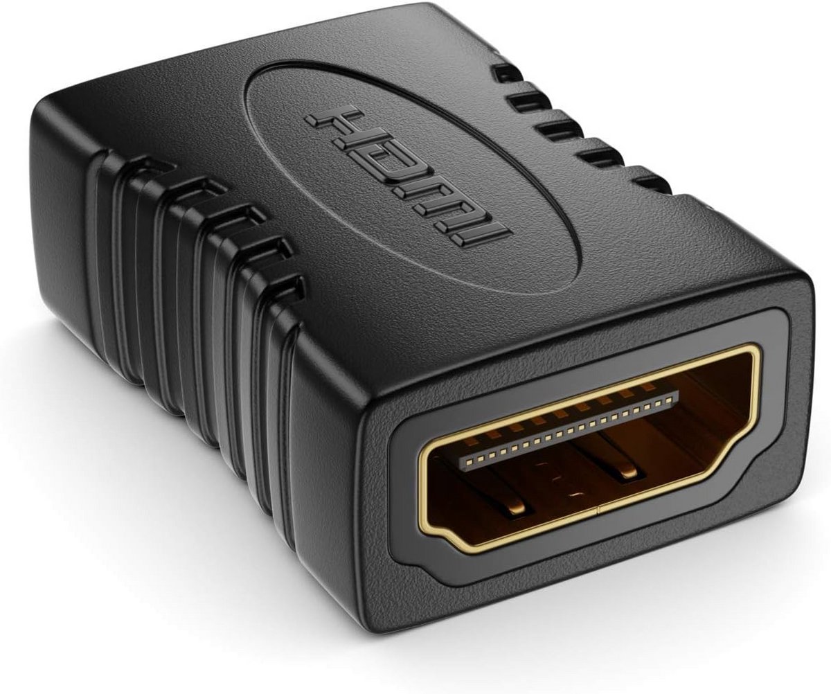 HDMI 2.0 Adapter - HDMI naar HDMI Koppeling - 4K - Vergulde Contacten - Zwart