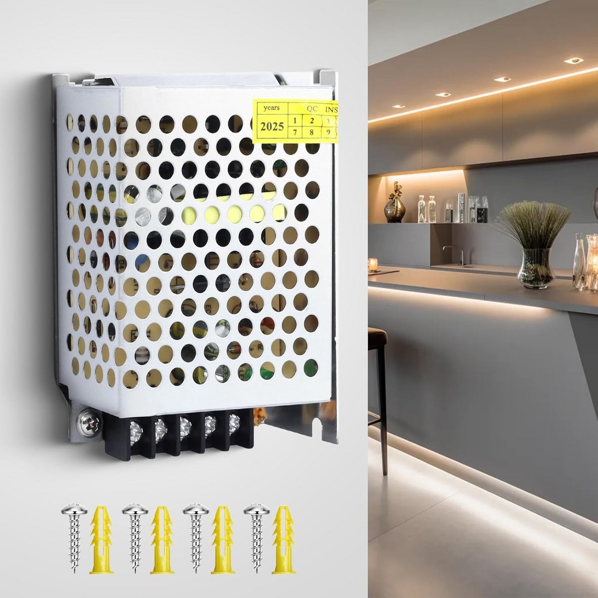 Image of 12V 10A 120W Schakelvoeding Adapter voor LED Strips - Universele Stroomvoorziening 110-220V