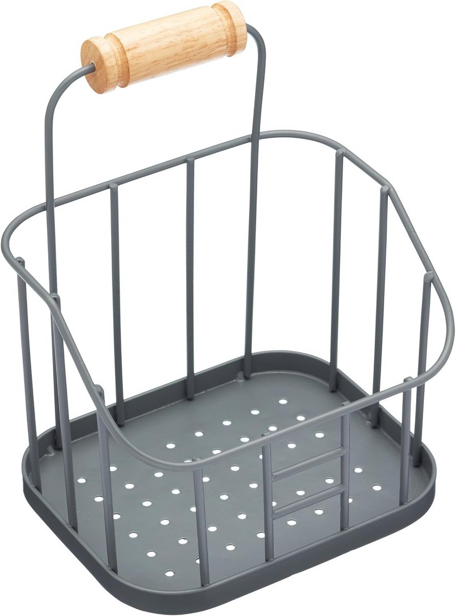 Metalen Gootsteen Organizer - Vintage Houders voor Afwasborstel, Spons en Zeep