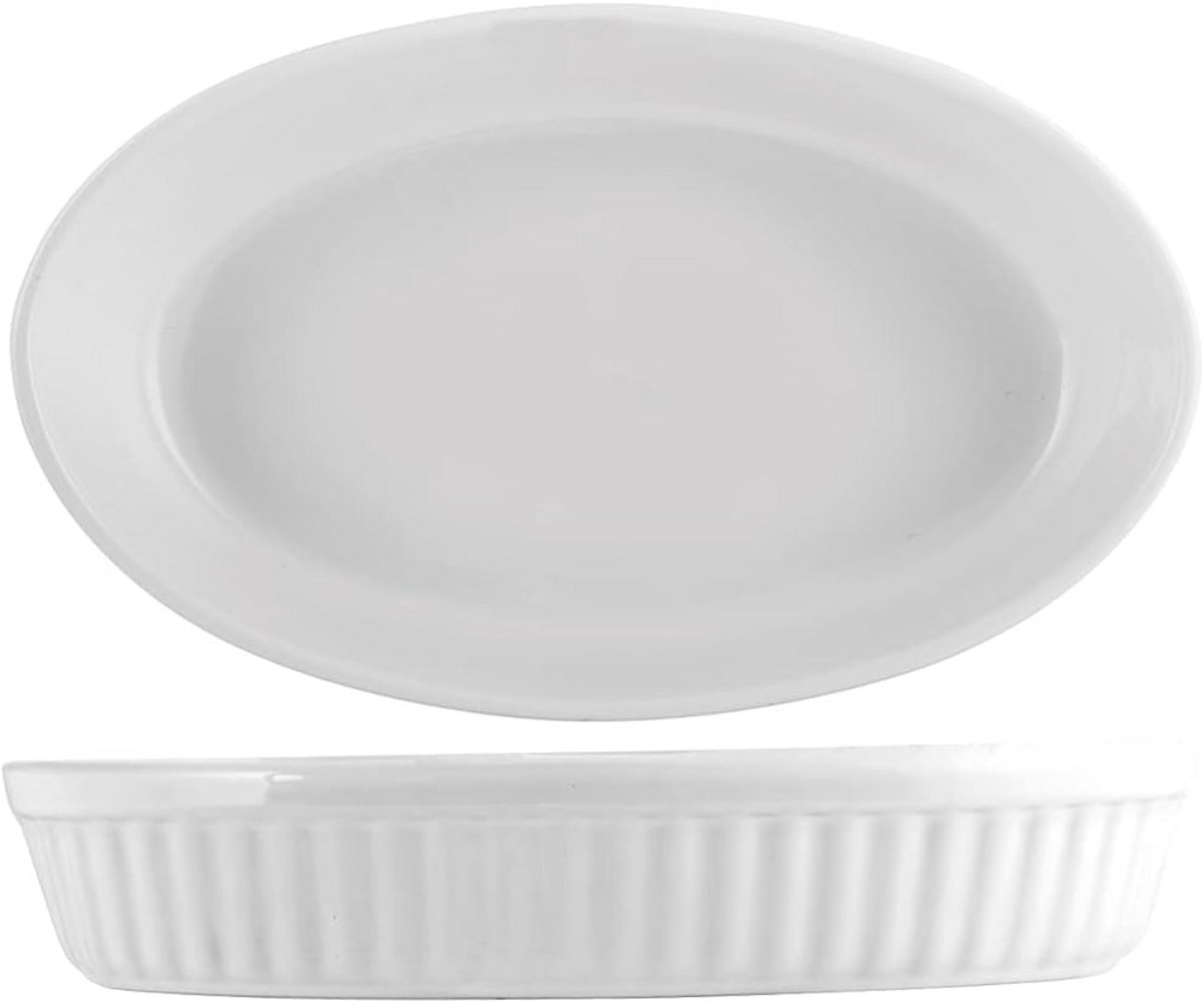 Ovale Ovenschaal Keramiek Wit - 25x15,5x5 cm - Geschikt voor Oven en Magnetron