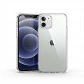 Coverzs telefoonhoesje geschikt voor iPhone 12 TPU silicone hoesje (transparant) - optimale bescherming - siliconen hoesje - transparant
