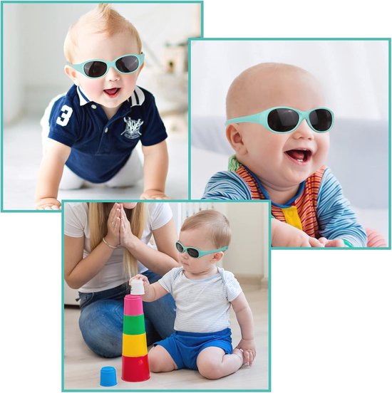 Allecto - Zonnebril voor baby's - UV-bescherming - Flexibele kinderzonnebril - Gepolariseerd - Geschikt voor 6 maanden tot 2 jaar - Inclusief micro... van allecto — afbeelding 2
