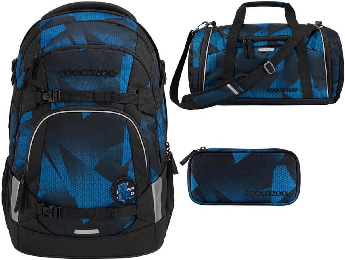 Complete Schooltas Set 3 Delig: Rugzak, Pennenhouder en Sporttas - Ergonomisch & Gerecycled Materiaal