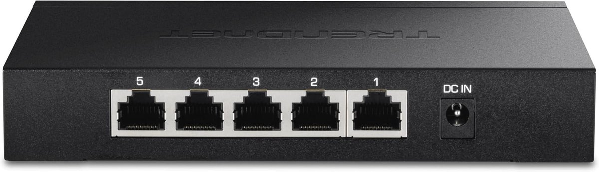 5-poorts 2,5G Unmanaged Switch met 25 Gbps Schakelvermogen