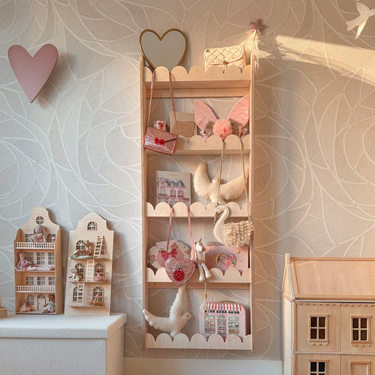 Montessori boekenrek kinderkamer Bubble | 5 planken - blank 157x60x12 | toddie.nl [gid://shopify/Metaobject/385229750614]