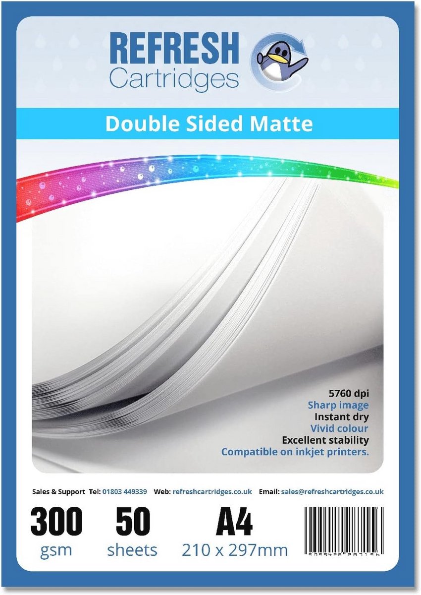 Matte Coated A4 Inkjet Foto Papier 300gsm - 50 Vellen voor Professioneel Gebruik