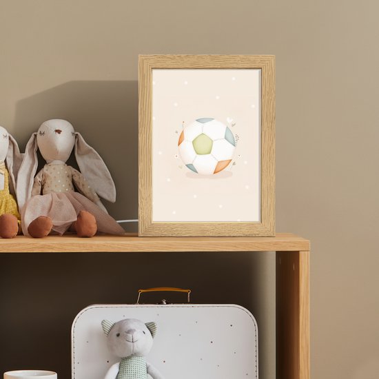 Nachtlampje 15x20 cm - Kinder lampje - Voetbal - Rond - Pastel - Stippen - Tafellamp kinderkamer - Slaapkamer lamp - Bedlamp kinderen - Kinderlampje stopcontact - Wandlamp babykamer - Nachtlampjes van Merkloos — afbeelding 3