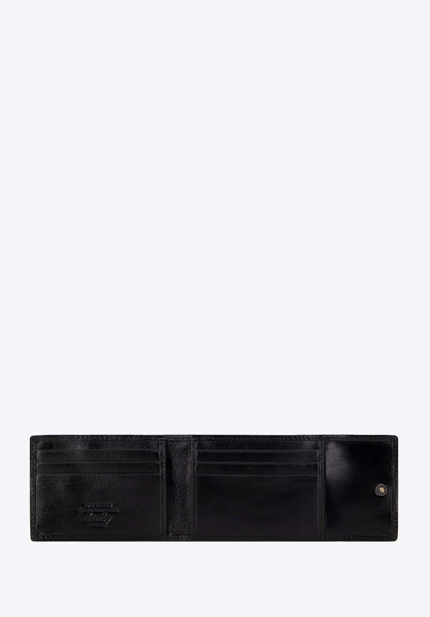 Wittchen Italië Collectie - Lederen Vouwbare Kaartenhouder - Zwart - Compact en Elegant