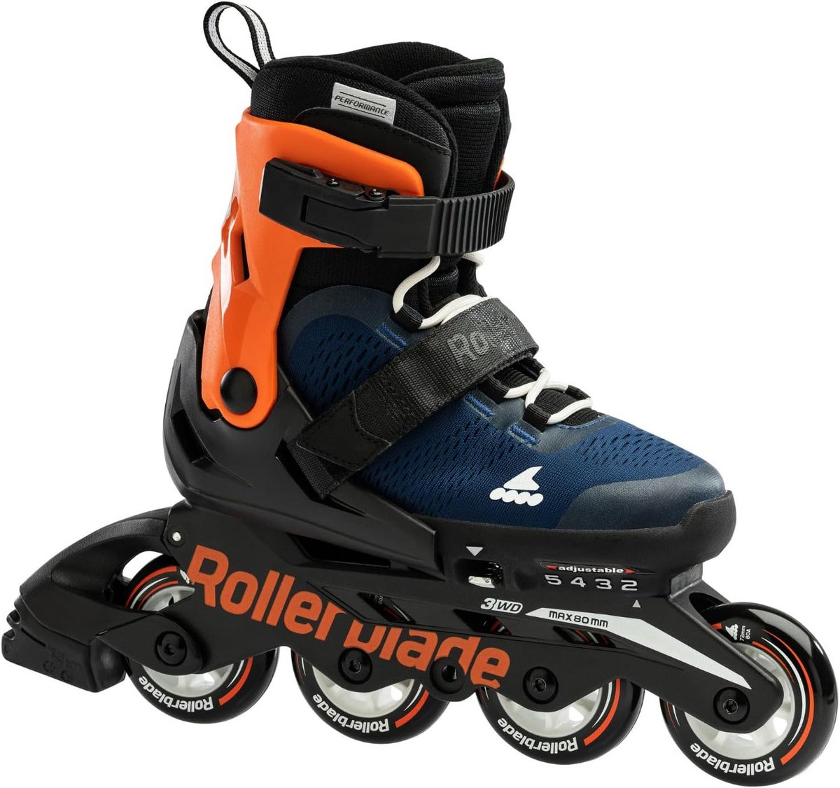 Verstelbare Inline Skates voor Kinderen - Blauw Oranje - Maat 21 EU