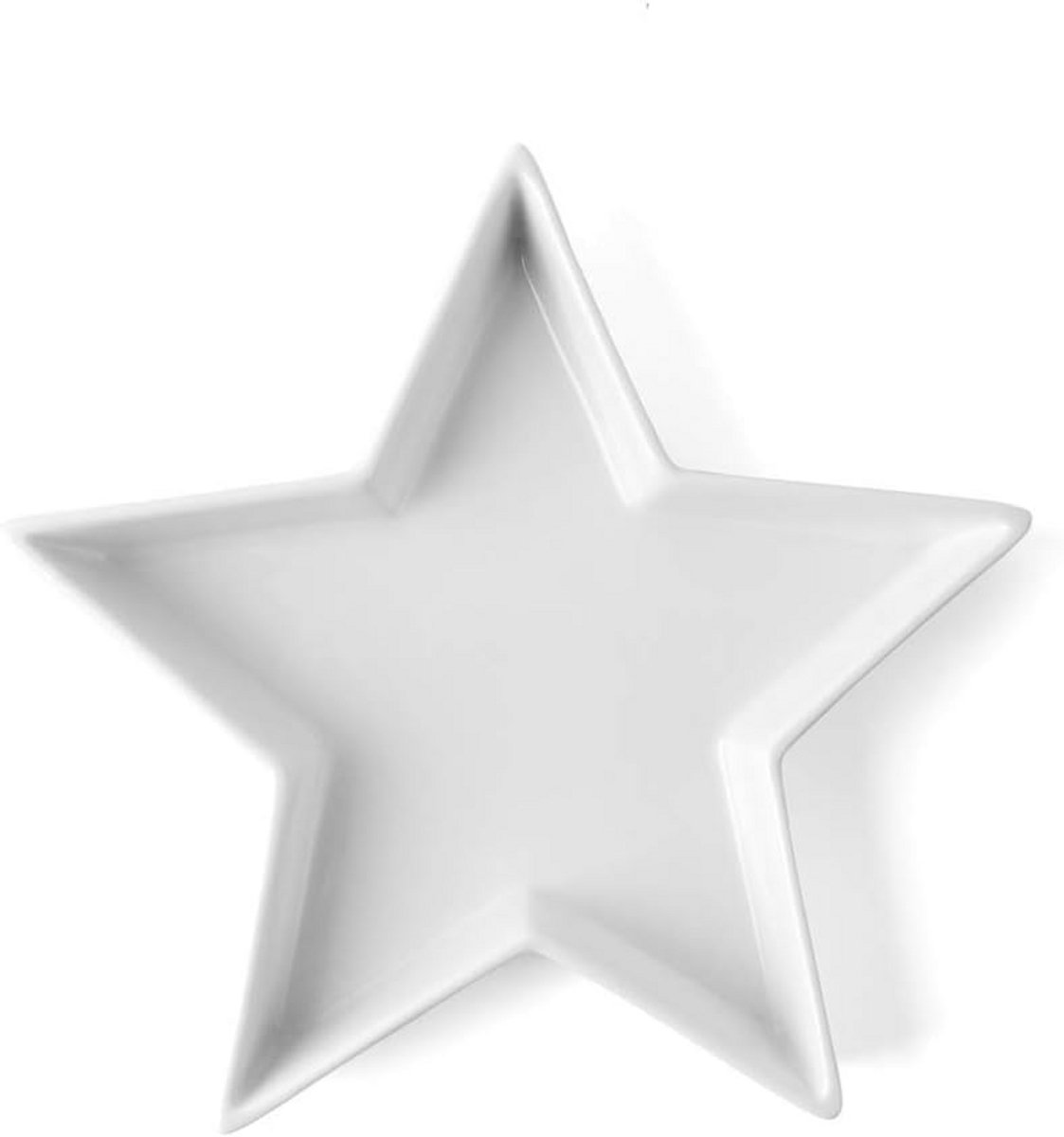 Witte Porseleinen Sterrenschaal 15 cm - Vaatwasserbestendig