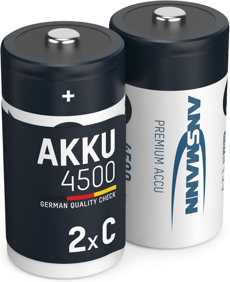 2x Oplaadbare Baby C Batterijen 4500 mAh - 1.2V NiMH Accu's - Lange Levensduur