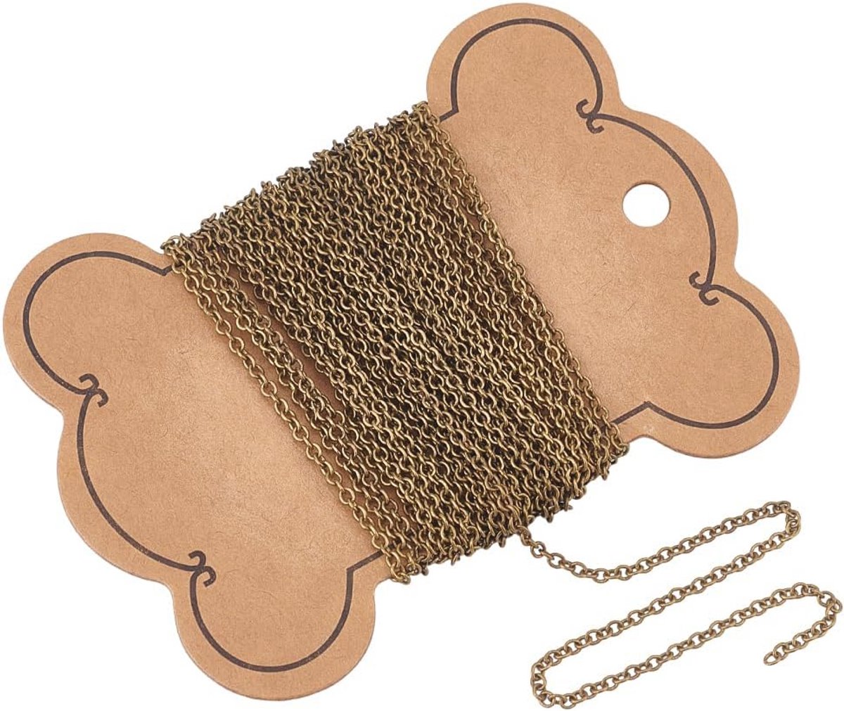 Metalen Kettingen – 5 Yards Soda Chain in Antiek Brons voor Sieraden en DIY Projecten