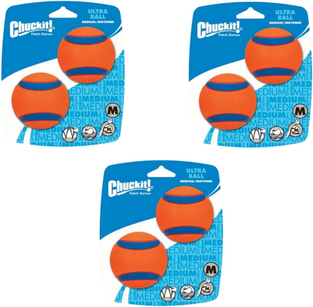 Extra Duurzame Medium Ballen voor Honden - 3 Stuks