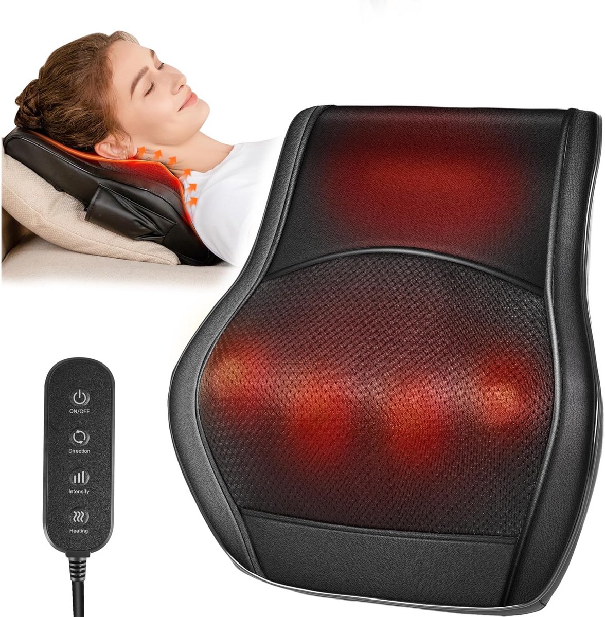 Diepweefsel Massageapparaat met Warmte voor Rug, Schouders en Nek