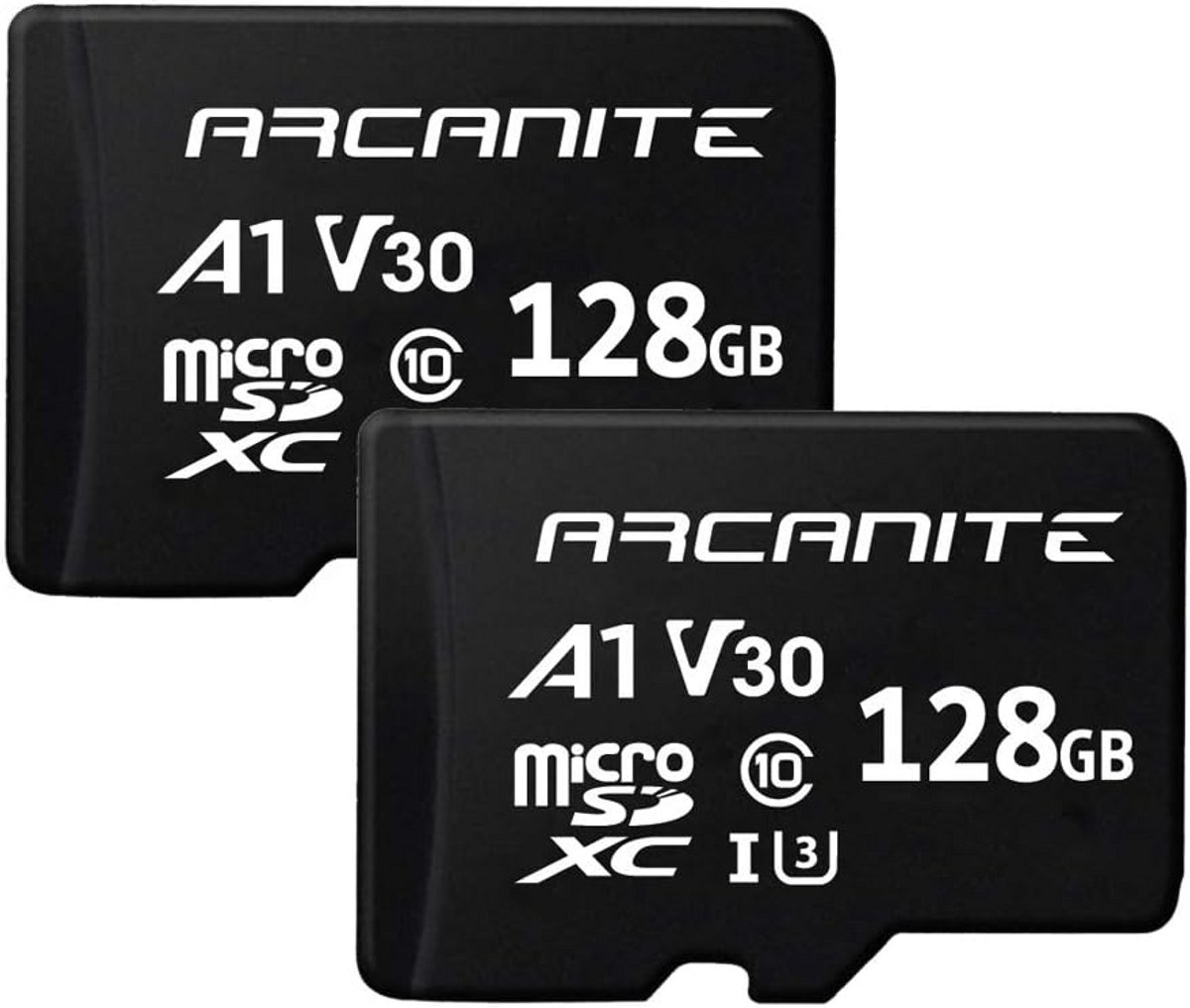 Set van 2x 128 GB microSDXC Kaart - Snel en Betrouwbaar voor 4K Video en Apps