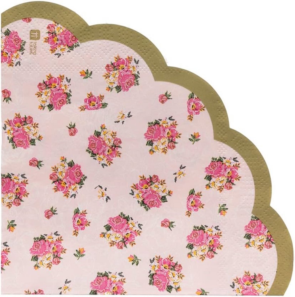 50 Luxe Bloemen Servetten - Ideaal voor Thee & Feest - Roze Decoratie