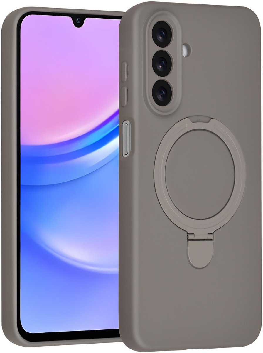 TUNIQ Back cover - Galaxy A17 - Titanium Grey - Magsafe met ringstand - Valbestendig