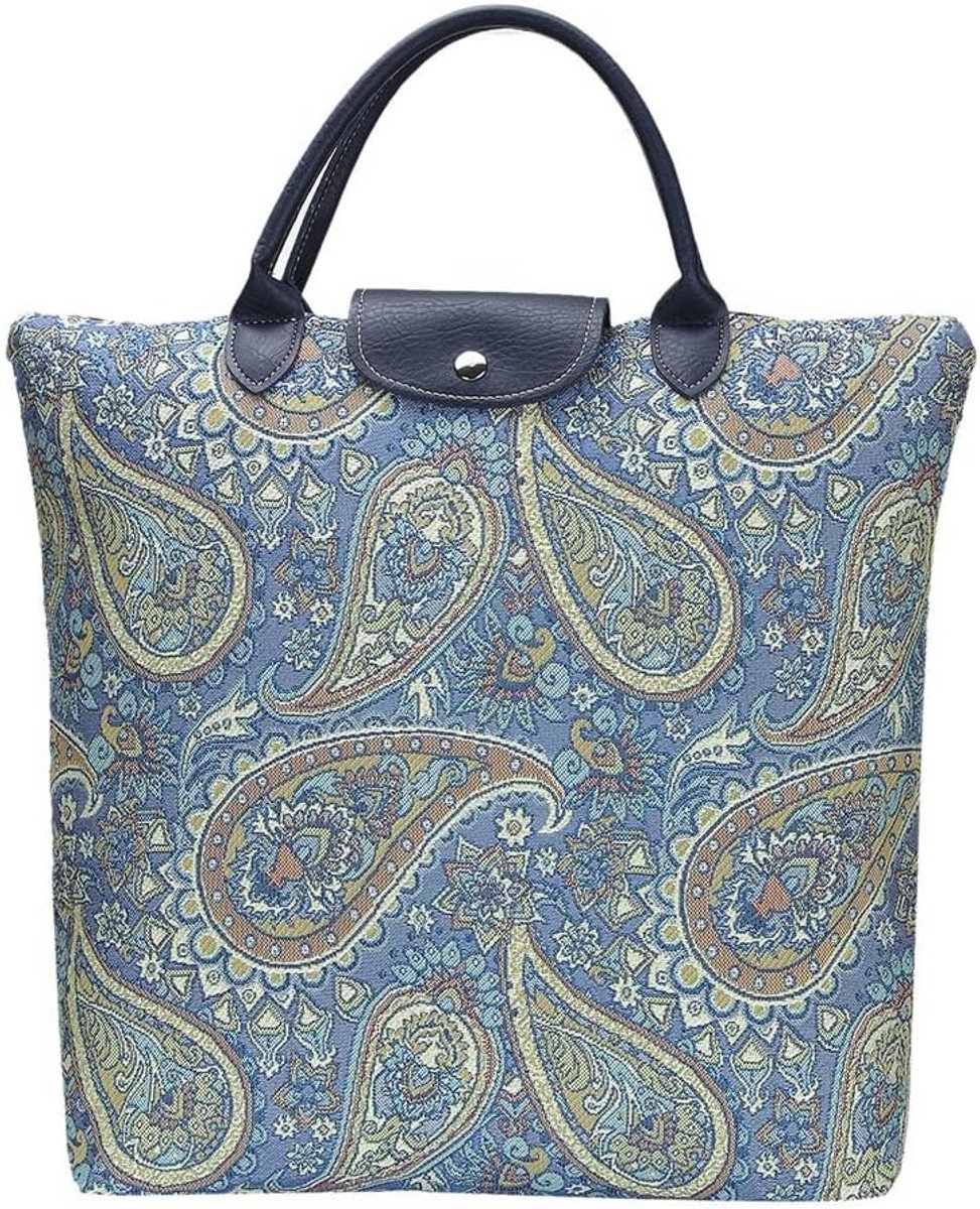 Vouwbare boodschappentas met paisley patroon - Herbruikbare tas met modieus ontwerp