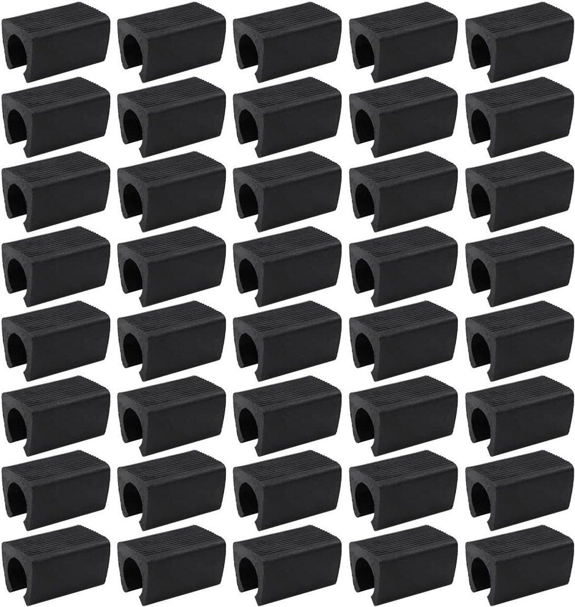 Allecta - Set van 40 Antislip Stoel Slee Vloerbeschermers - U-Vorm Voet Caps - Geschikt voor Meubelbeengrootte 14mm - Bescherming Tegen Krassen en Glijden