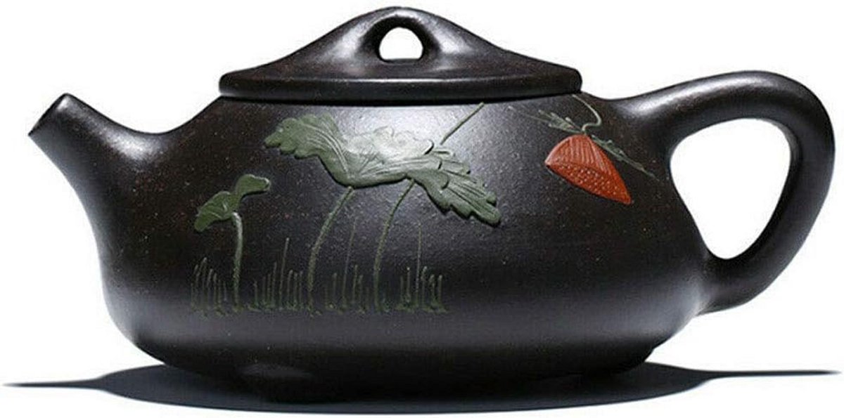 Kleine Zwarte Klei Theepot (220ml) - Authentiek Chinees Yixing Stijl Thee Set