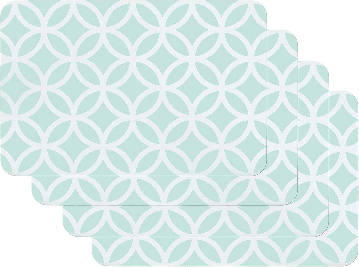 Vintage Placemat Set van 4 - 45 x 30 cm - Waterdicht en Voedselveilig