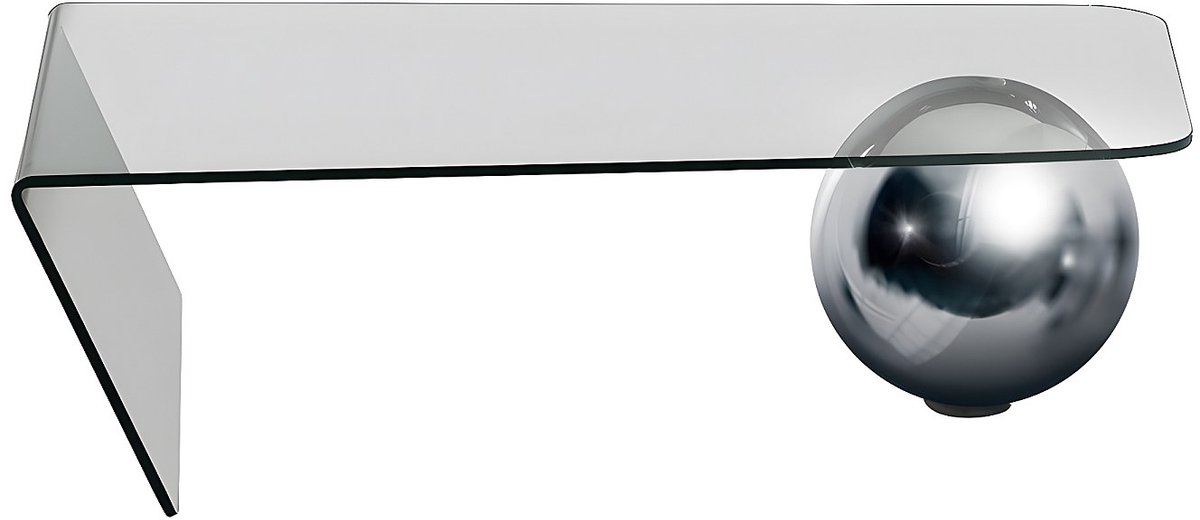 Vente-unique Salontafel MUNDO - Gehard glas en staal