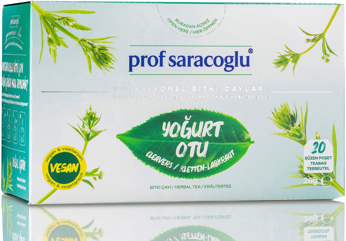 Prof Saracoglu Kleefkruidthee - 100% natuurlijk voor huid en mondzweren - 20 zakjes