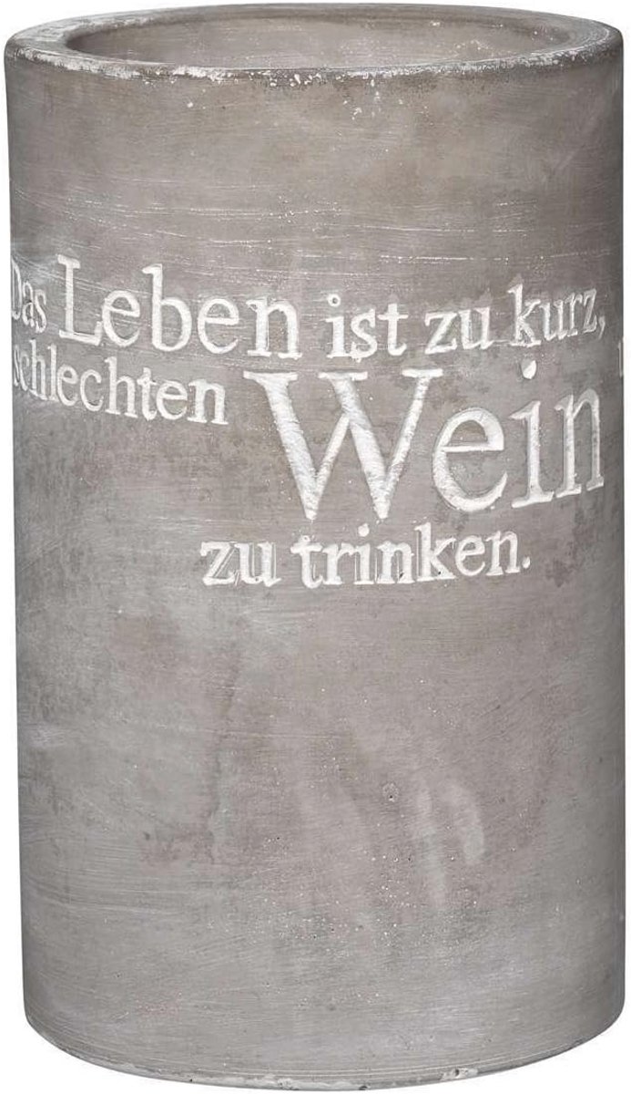 Wijnkoeler Beton - Das Leben ist zu kurz