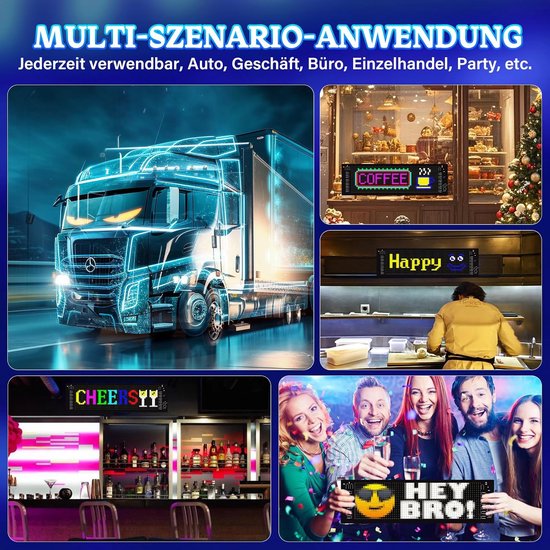 2 Stuks Flexibele LED Ogen voor Auto en Vrachtwagen - Programmeerbaar ...