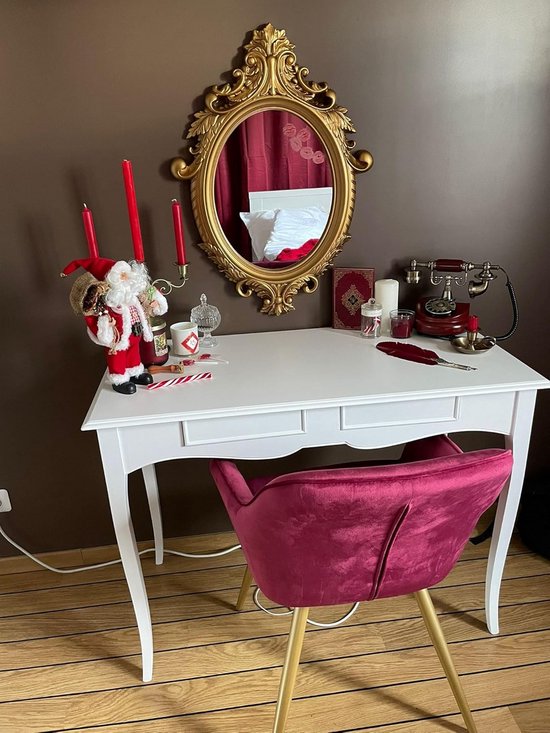 Malmo houten bureau met laden, grenen en witgewassen kleur
