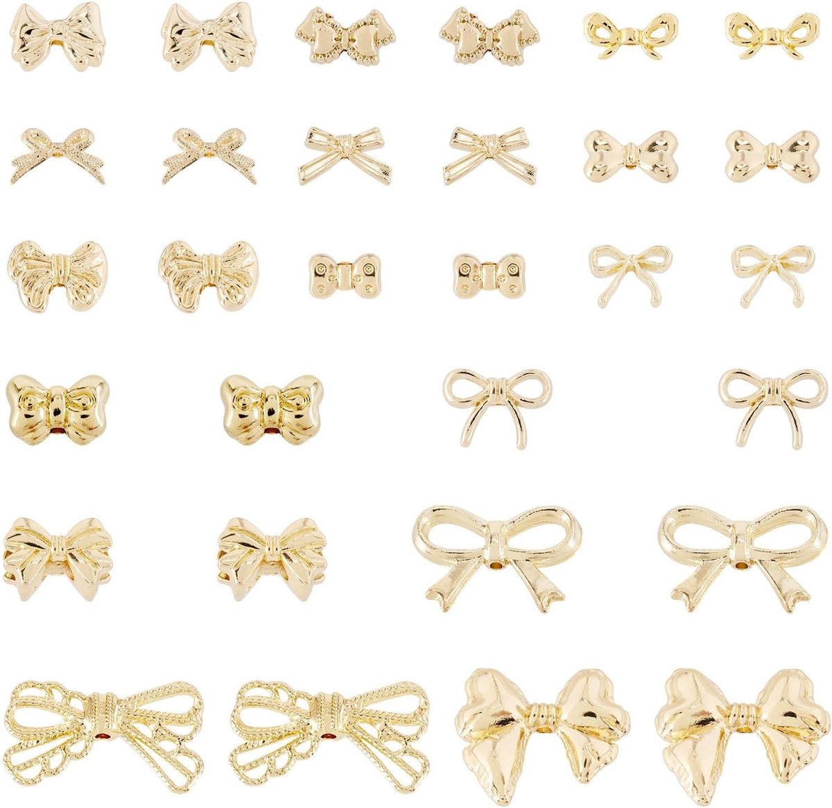 Allecta - Gouden Strik Hangers - Boog Legering Hangers Voor Diy Sieraden Maken