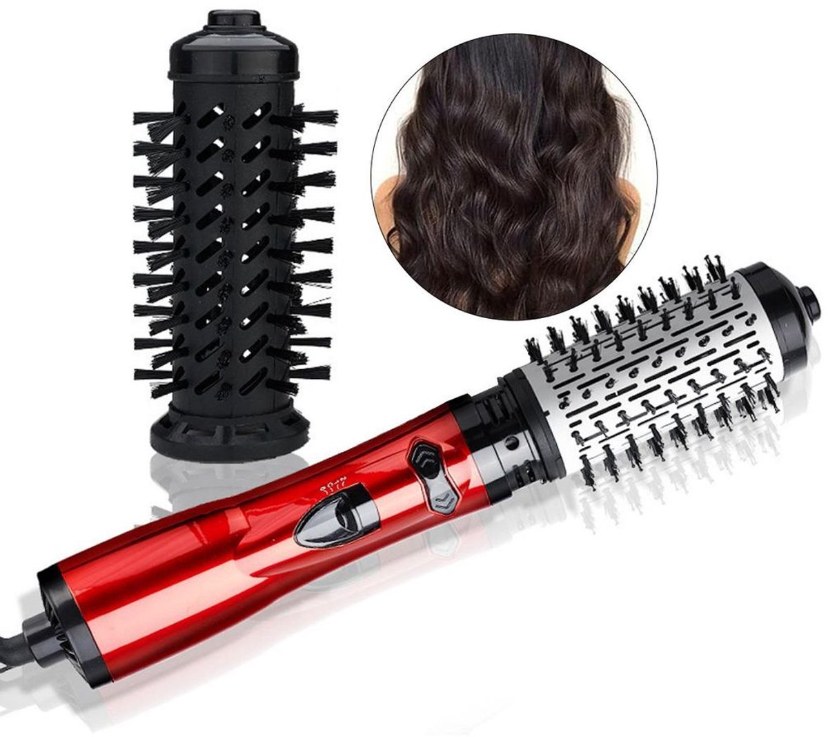 Deze 2-in-1 föhn en stijltang is voorzien van een 360° draaibare multifunctionele stylingkam waarmee je je haar kunt drogen, stijlen en krullen.