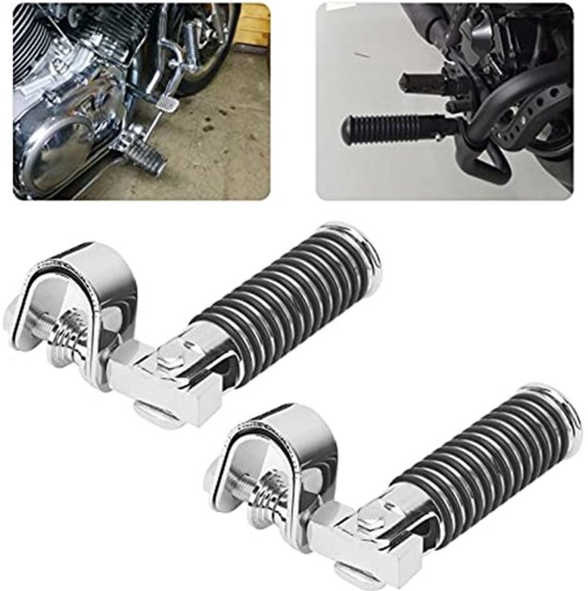 Motorfiets Voetsteunen Klem - Roestvrij Staal - Voor 1 Inch Motor Crash Bar