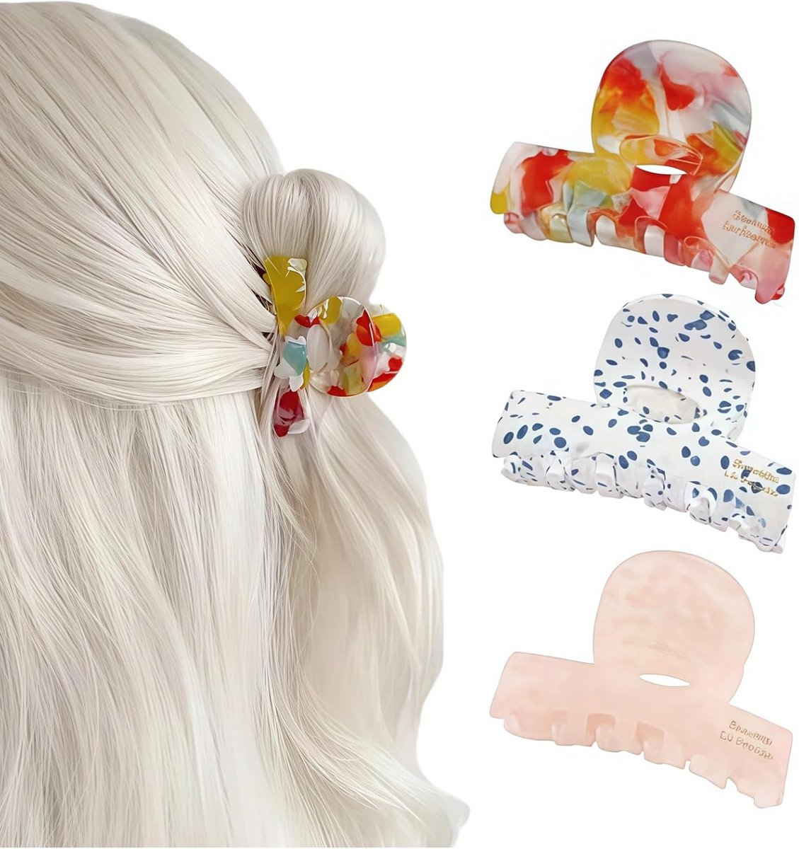 Set van 3 Kleine Haarclips voor Dames - Franse Stijl Haarklemmen