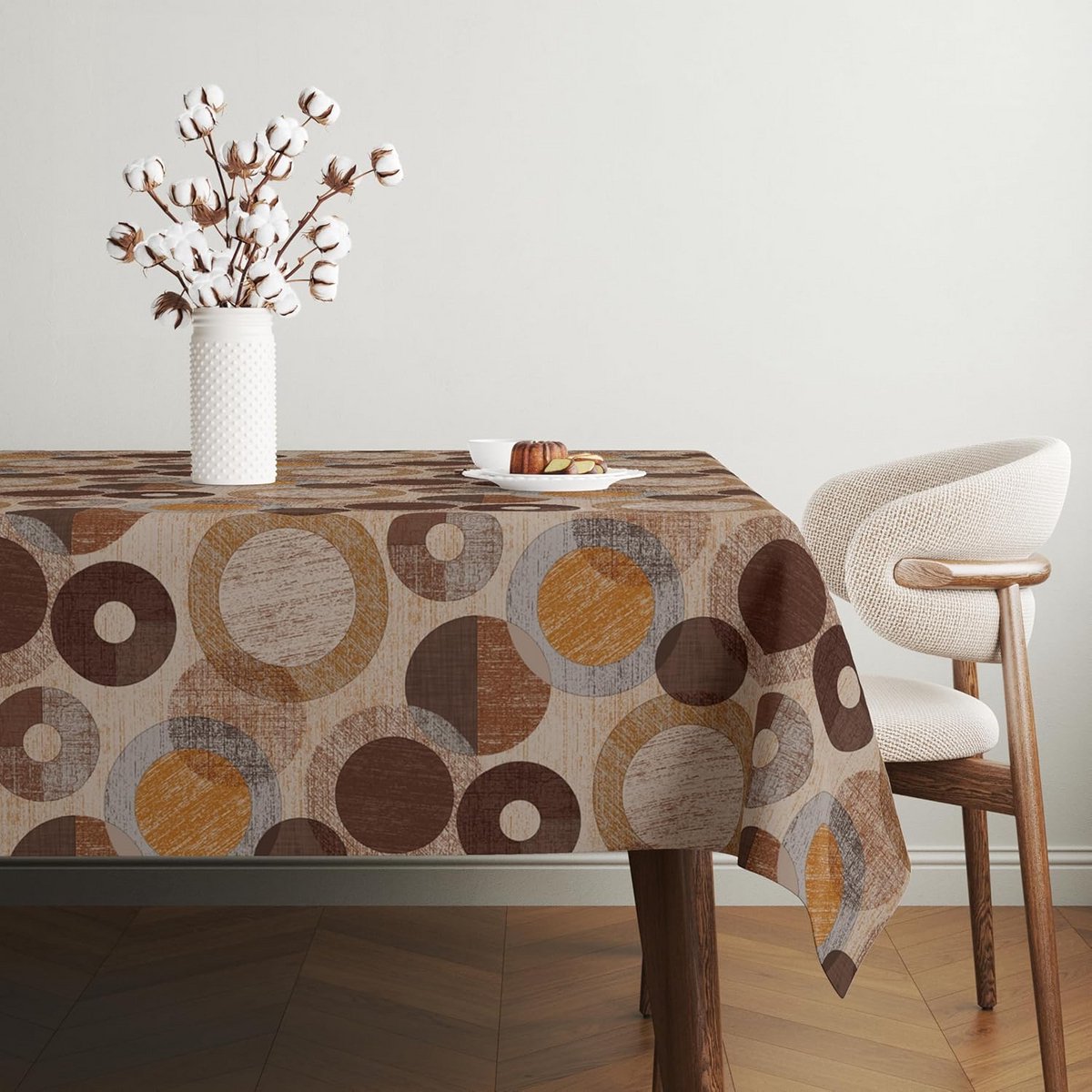 Waterdicht Tafelkleed Olieverf Bruin 180x140 cm - Beschermend en Afwasbaar