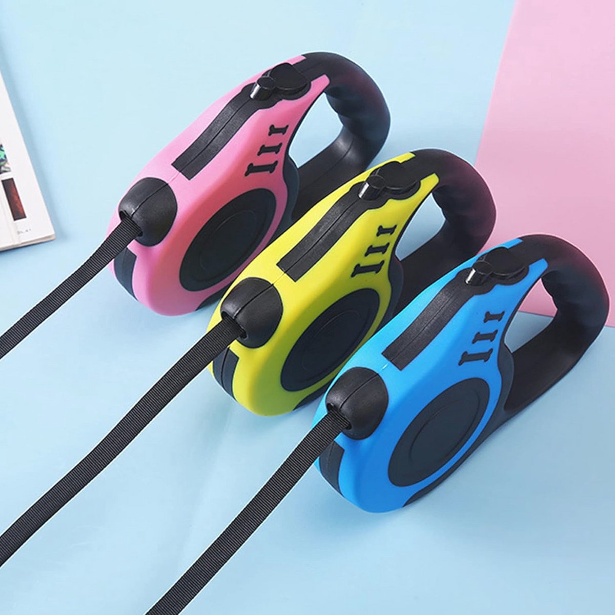 Dailygoods- Hondenriem 5 meter - Intrekbare Hondenriem - Automatische Hondenriem - Ergonomische Handgreep - Klitvrij - Innovatief Remsysteem - Trekriem thumbnail 3