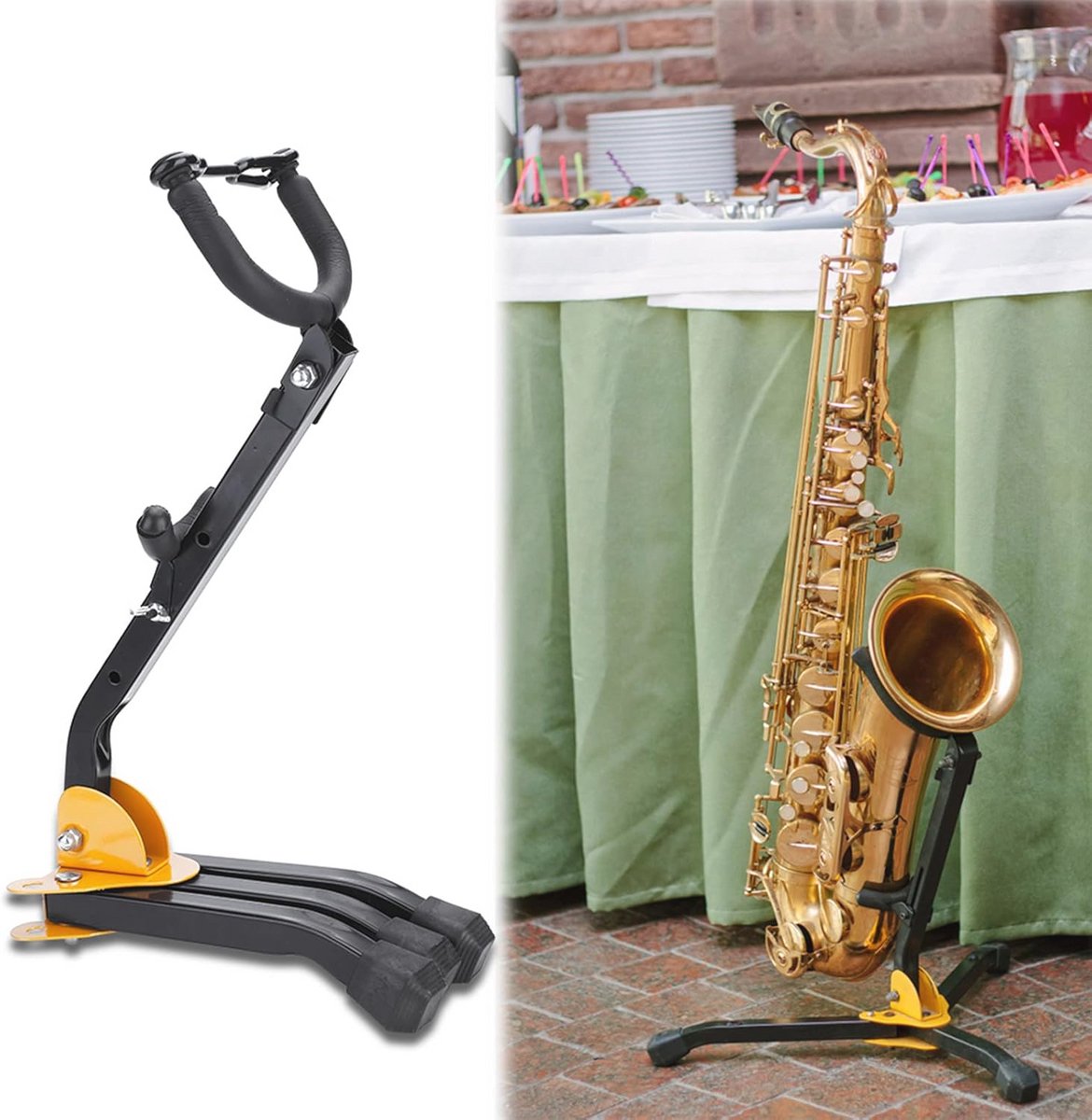 Verstelbare Antislip Metaal Saxofoonstandaard voor Beginnende Muzikanten