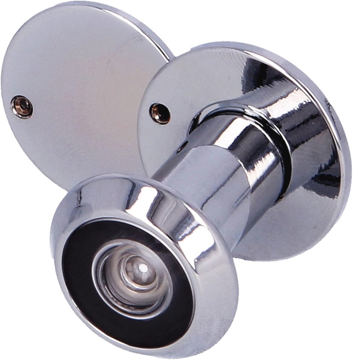Deurspion met Superhoeklens voor Binnen- en Buitendeuren - Zilver, 14mm Diameter, 25-42mm Deurdikte