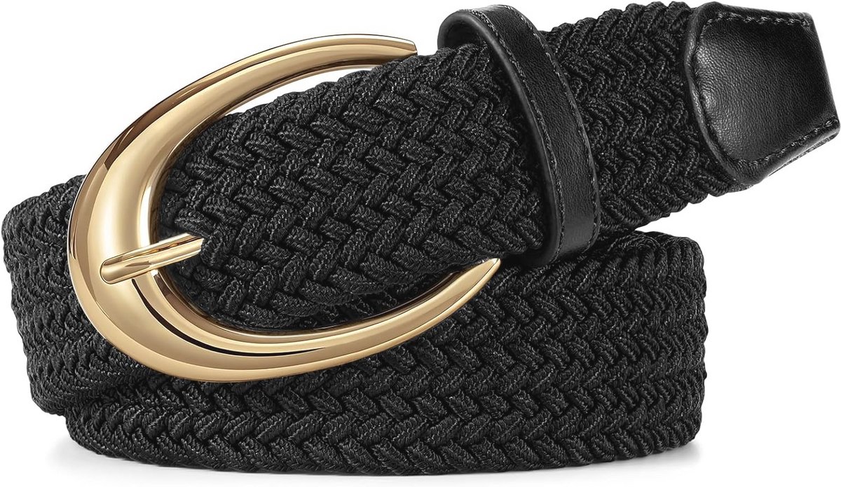 Gevlochten stretchriem voor dames en heren - Elastische jeansriem