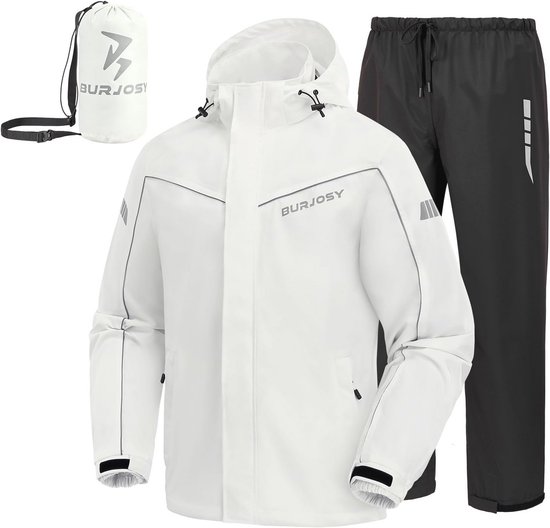 Generisch Regenpak voor heren, reflecterende jas en broek, outdoor Generisch Regenpak voor heren, reflecterende jas en broek, outdoor