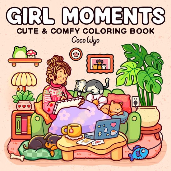 Cozy Spaces Coloring- Girl Moments - cover